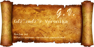 Gázmár Veronika névjegykártya
